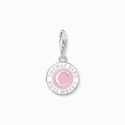 Cheap Charm mit pinkem Coin Silber Damen Charms|Charms