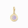 Flash Sale Charm mit violetter Kaltemaille und Coin vergoldet Damen Charms|Charms