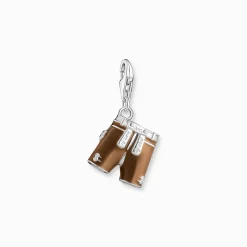 Discount Charm-Anhänger braune Lederhose Silber Damen Charms|Charms