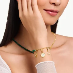 Discount Charm-Anhänger Buchstabe R mit weißen Steinen vergoldet Damen 18K Vergoldung - 925 Silber
