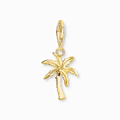 New Charm-Anhänger bunte Palme vergoldet Damen Charms|Charms