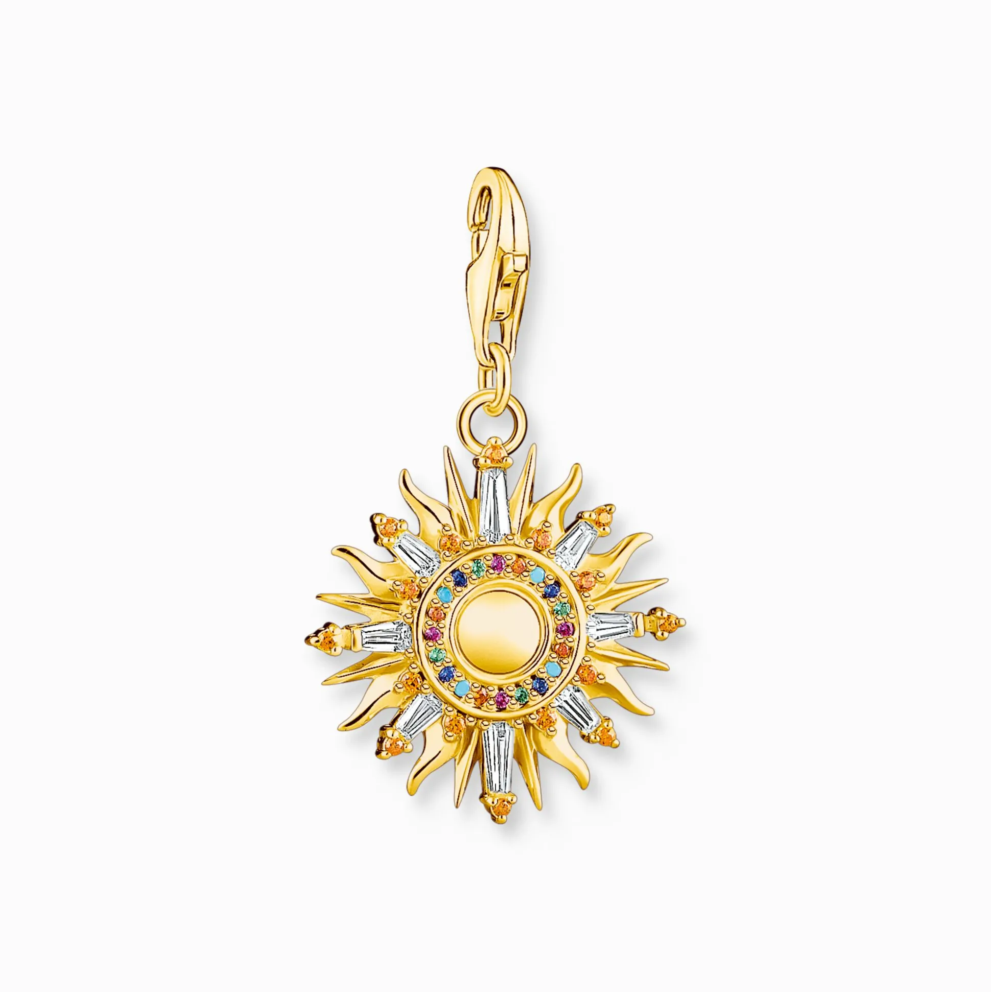 Outlet Charm-Anhänger bunte Sonne vergoldet Damen Charms|Charms