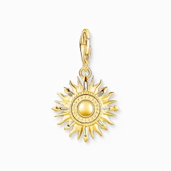 Outlet Charm-Anhänger bunte Sonne vergoldet Damen Charms|Charms