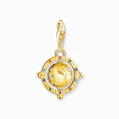 Flash Sale Charm-Anhänger bunte Weltkugel vergoldet Damen Charms|Charms