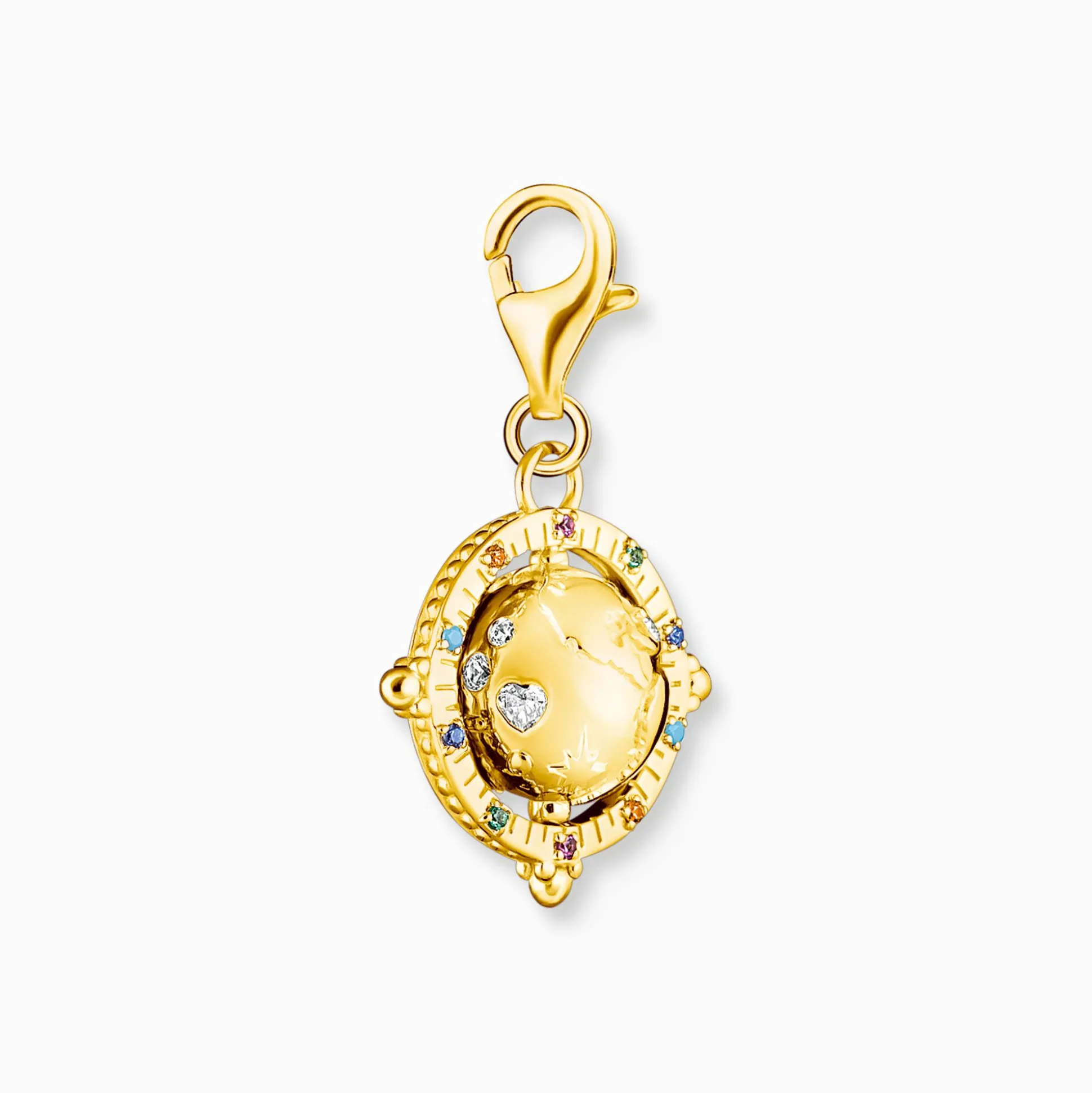 Flash Sale Charm-Anhänger bunte Weltkugel vergoldet Damen Charms|Charms