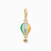 Best Sale Charm-Anhänger bunter Heißluftballon vergoldet Damen Charms|Charms