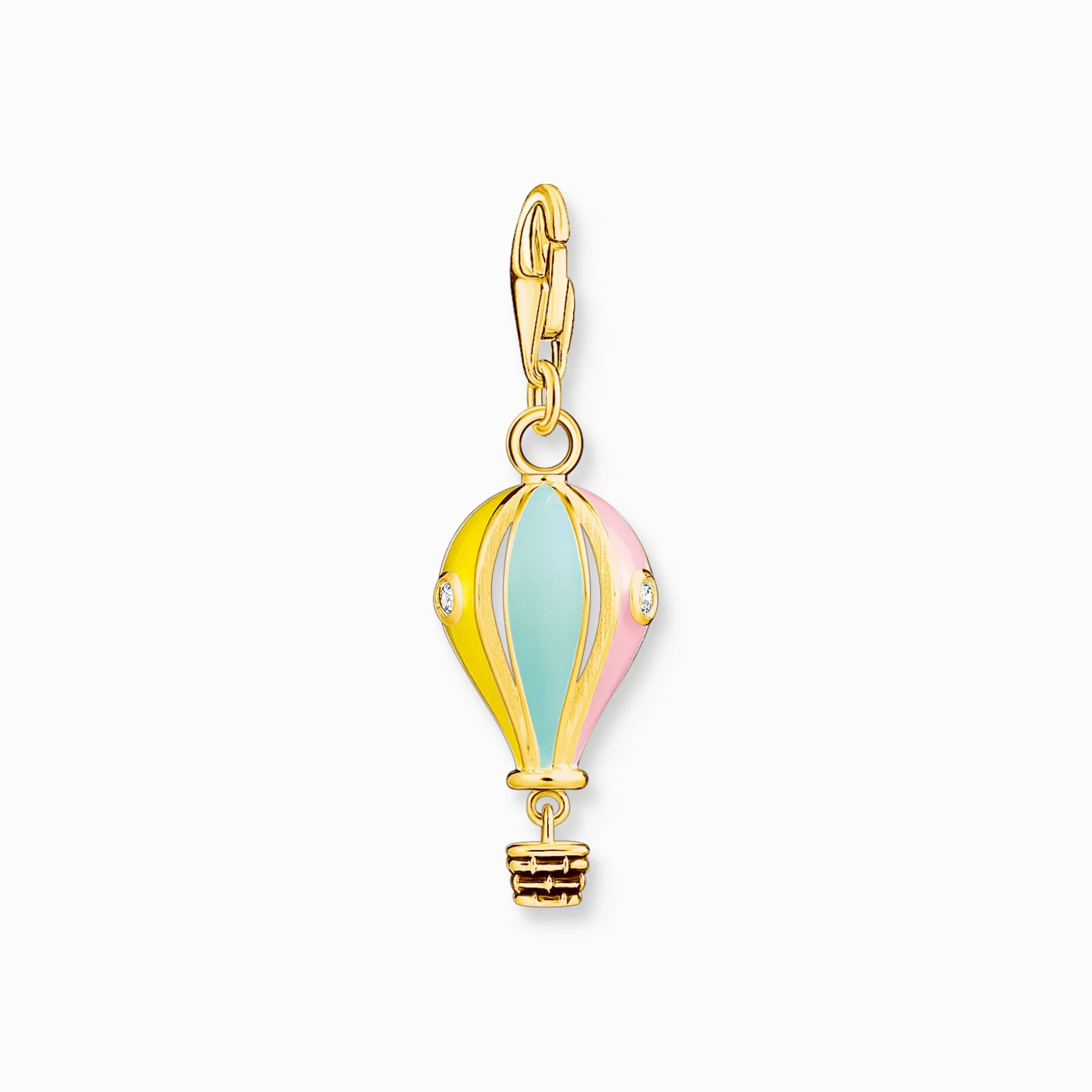 Best Sale Charm-Anhänger bunter Heißluftballon vergoldet Damen Charms|Charms