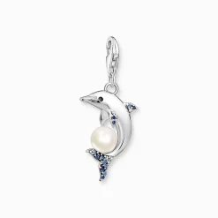 Online Charm-Anhänger Delfin mit Perle silber Damen Charms|Charms