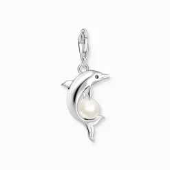 Online Charm-Anhänger Delfin mit Perle silber Damen Charms|Charms