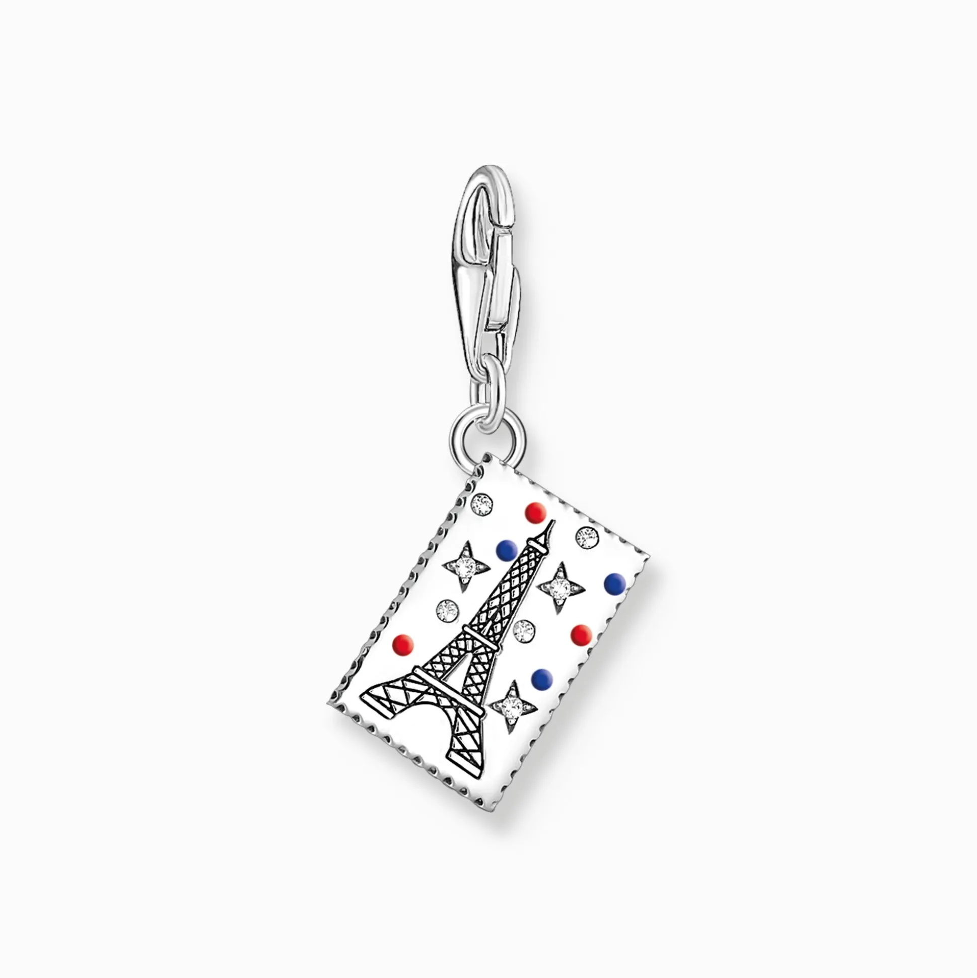 Clearance Charm-Anhänger Eiffelturm Briefmarke Silber Damen Charms|Charms