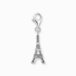 Best Sale Charm-Anhänger Eiffelturm mit weißem Zirkonia Silber Damen Charms|Charms