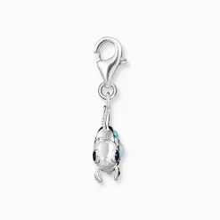 Cheap Charm-Anhänger Fisch mit blauen Steinen silber Damen Charms|Charms