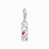 Outlet Charm-Anhänger KISS mit weißen Steinen Silber Damen Charms|Charms