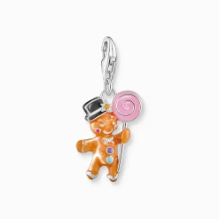 Clearance Charm-Anhänger Lebkuchen-Männchen Silber Damen Charms|Charms