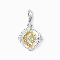 Cheap Charm-Anhänger Mond und Stern beweglich Damen Charms|Charms