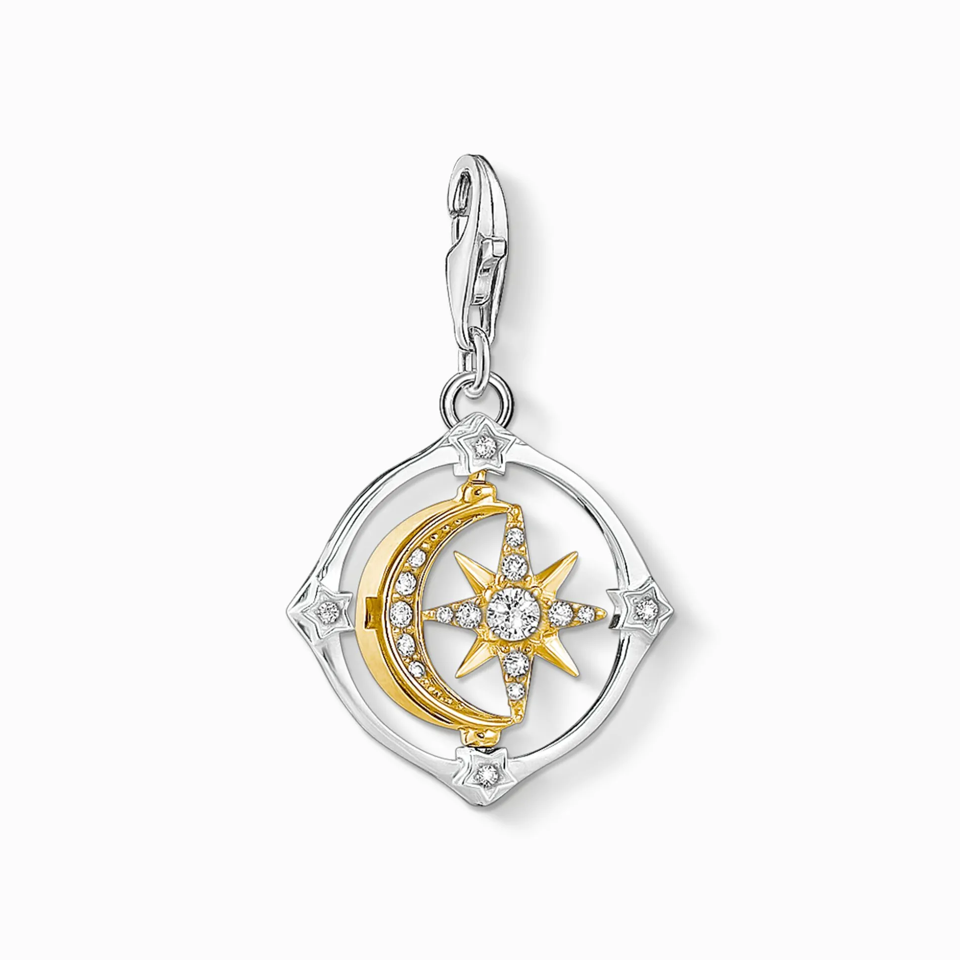 Cheap Charm-Anhänger Mond und Stern beweglich Damen Charms|Charms
