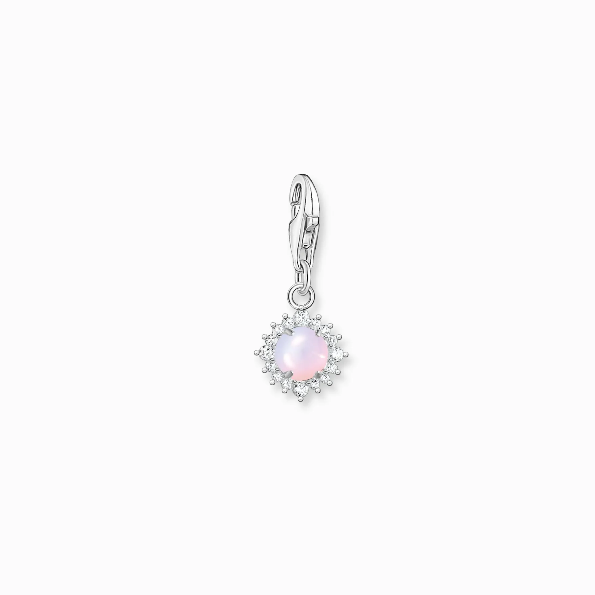 Cheap Charm-Anhänger opalfarbener Stein rosa schimmernd Damen Charms|Charms
