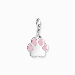 Best Charm-Anhänger pinke Pfote Silber Damen Charms|Charms