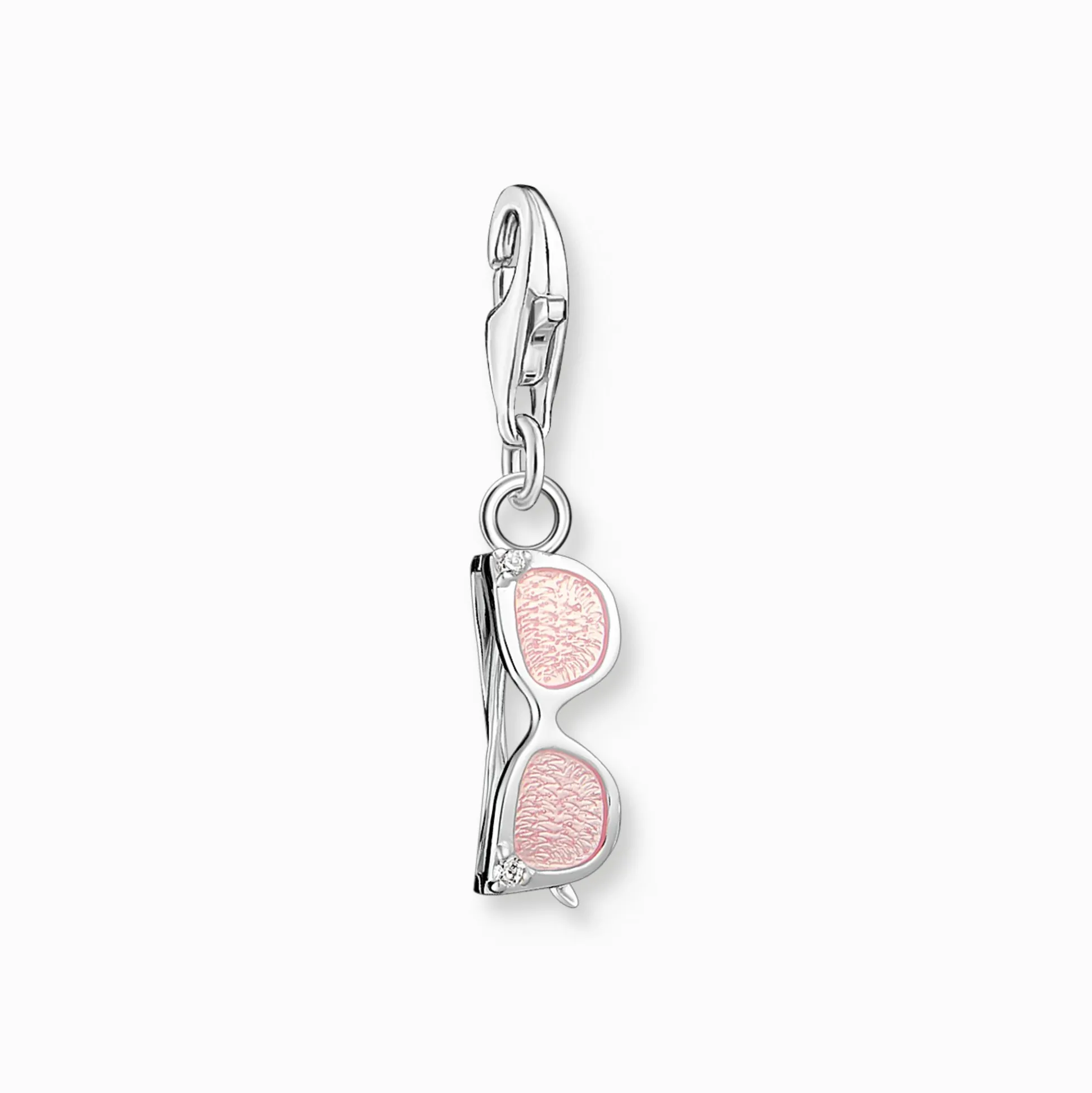 Cheap Charm-Anhänger pinke Sonnenbrille mit weißen Steinen Silber Damen Charms|Charms