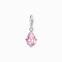 Store Charm-Anhänger pinker Tropfen Silber Damen Charms|Charms