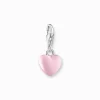Store Charm-Anhänger pinkes Herz Silber Damen Charms|Charms