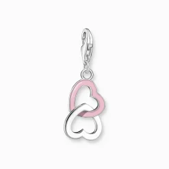 Online Charm-Anhänger pinkes Herz Silber Damen Charms|Charms