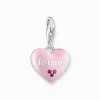 Store Charm-Anhänger rosa Je t´aime Herz Silber Damen Charms|Charms