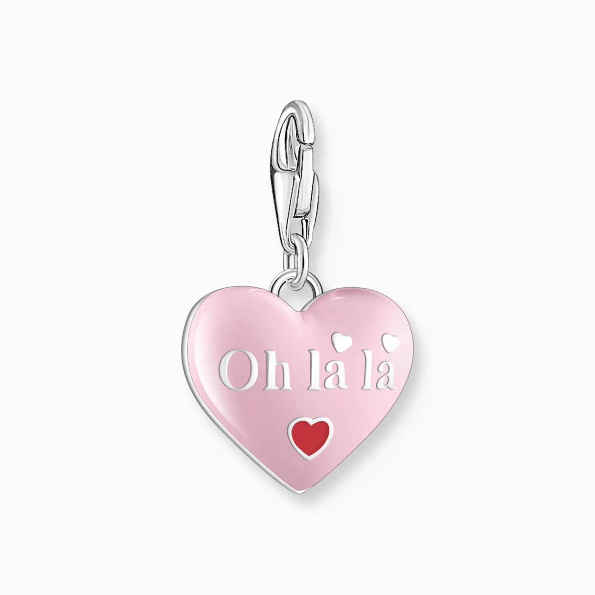 Store Charm-Anhänger rosa Je t´aime Herz Silber Damen Charms|Charms