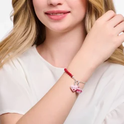 Store Charm-Anhänger rosa Je t´aime Herz Silber Damen Charms|Charms