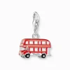 Hot Charm-Anhänger roter LONDON Bus Silber Damen Charms|Charms