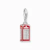 Best Charm-Anhänger rotes LONDON Telefonhäuschen Silber Damen Charms|Charms