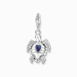 Best Charm-Anhänger Schildkröte mit blauen Steinen Damen Charms|Charms
