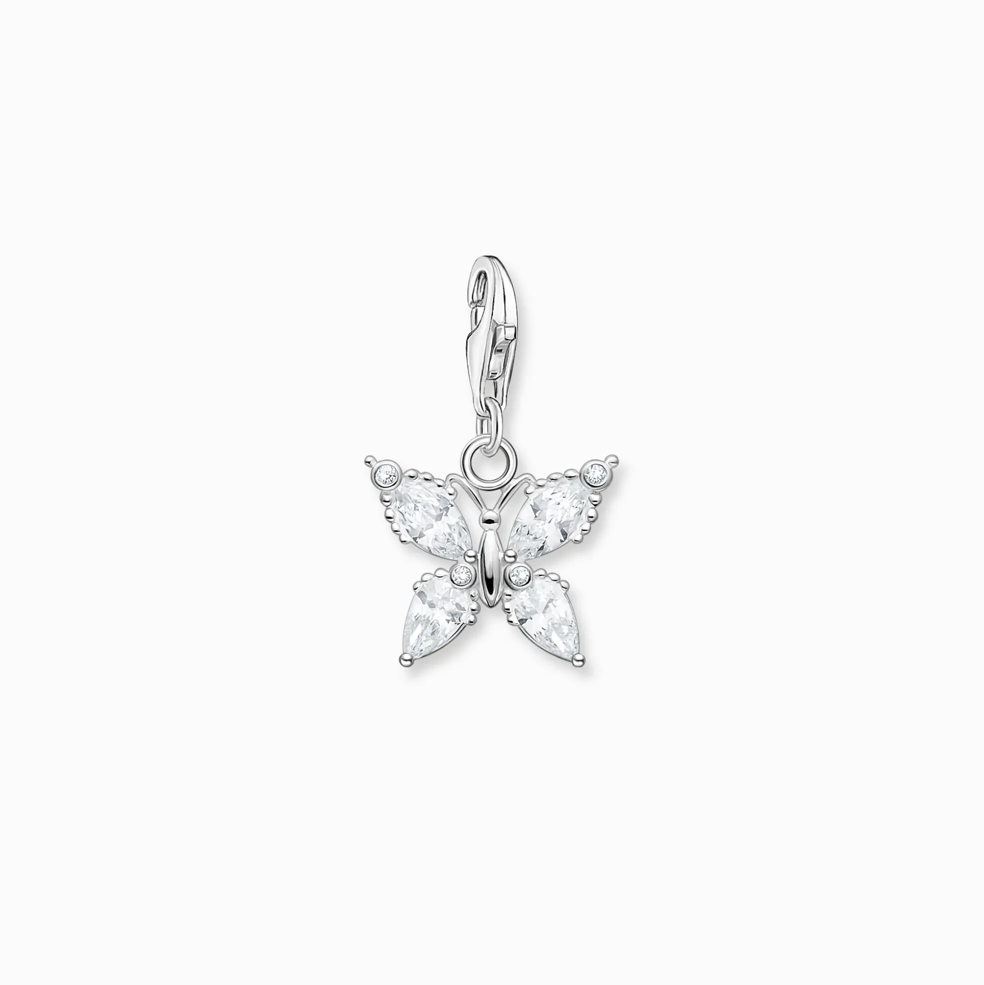 New Charm-Anhänger Schmetterling weiße Steine Damen Charms|Charms