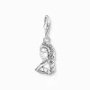 Best Sale Charm-Anhänger Sissi mit weißem Stein Silber Damen Charms|Charms