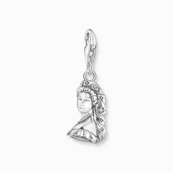 Best Sale Charm-Anhänger Sissi mit weißem Stein Silber Damen Charms|Charms