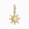 Discount Charm-Anhänger Sonne mit Perlmutt Stein Damen Charms|Charms