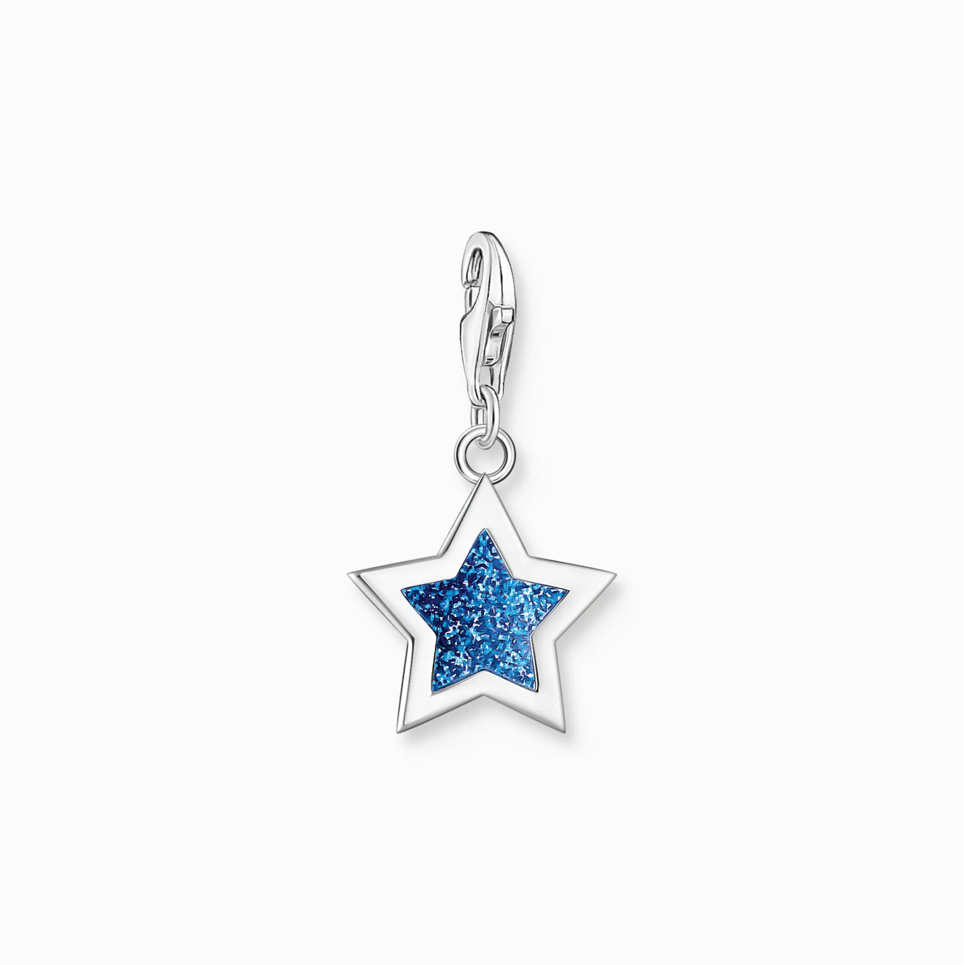 Cheap Charm-Anhänger Stern in Dunkelblau Silber Damen Charms|Charms