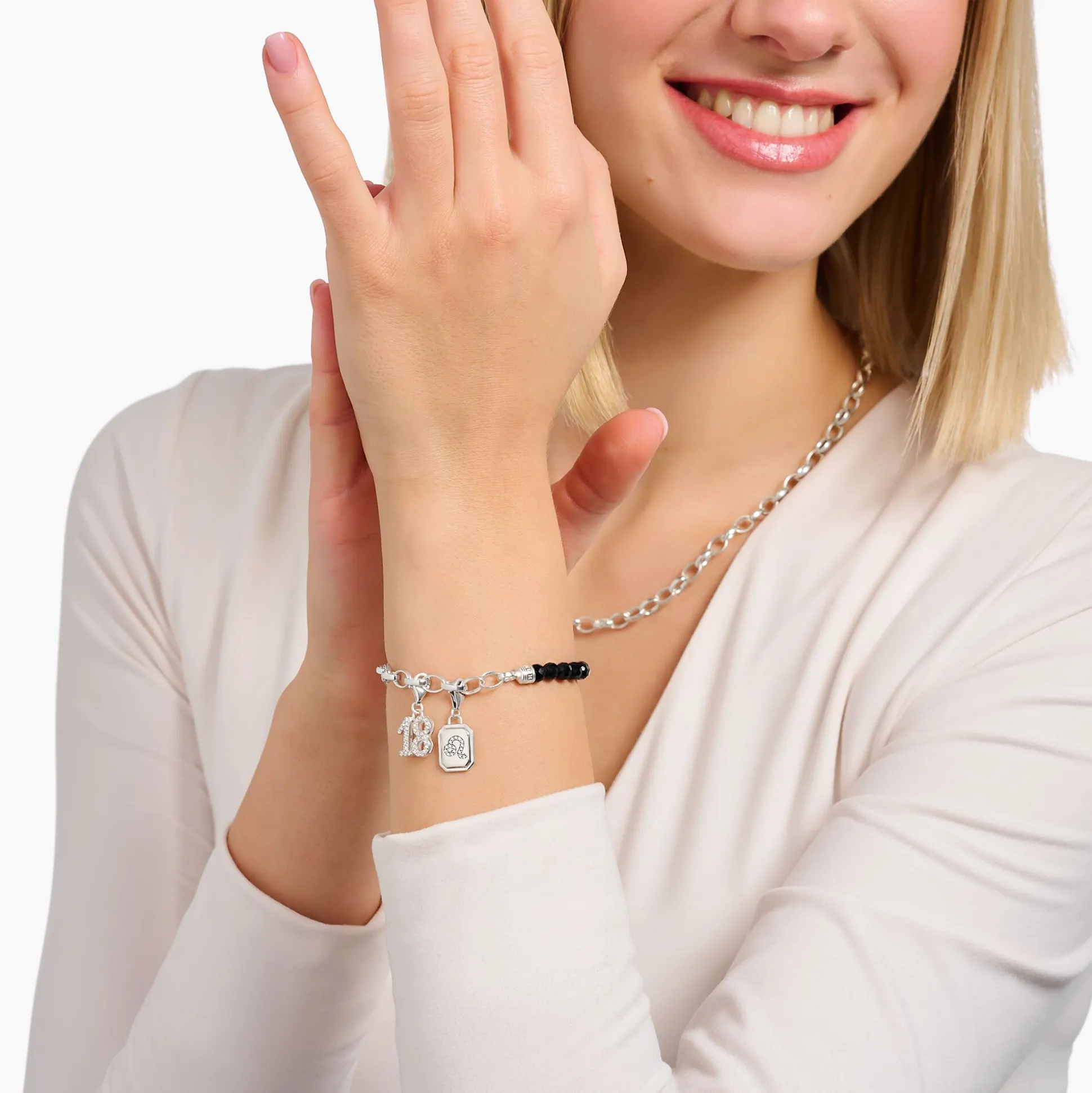 Best Sale Charm-Anhänger Sternzeichen Krebs mit Steinen Silber Damen Charms|Charms