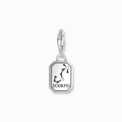 Outlet Charm-Anhänger Sternzeichen Skorpion mit Steinen Silber Damen Charms|Charms