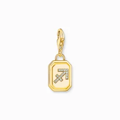 Clearance Charm-Anhänger Sternzeichen Schütze mit Steinen vergoldet Damen Charms|Charms