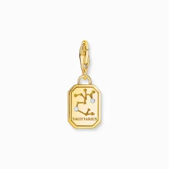 Clearance Charm-Anhänger Sternzeichen Schütze mit Steinen vergoldet Damen Charms|Charms