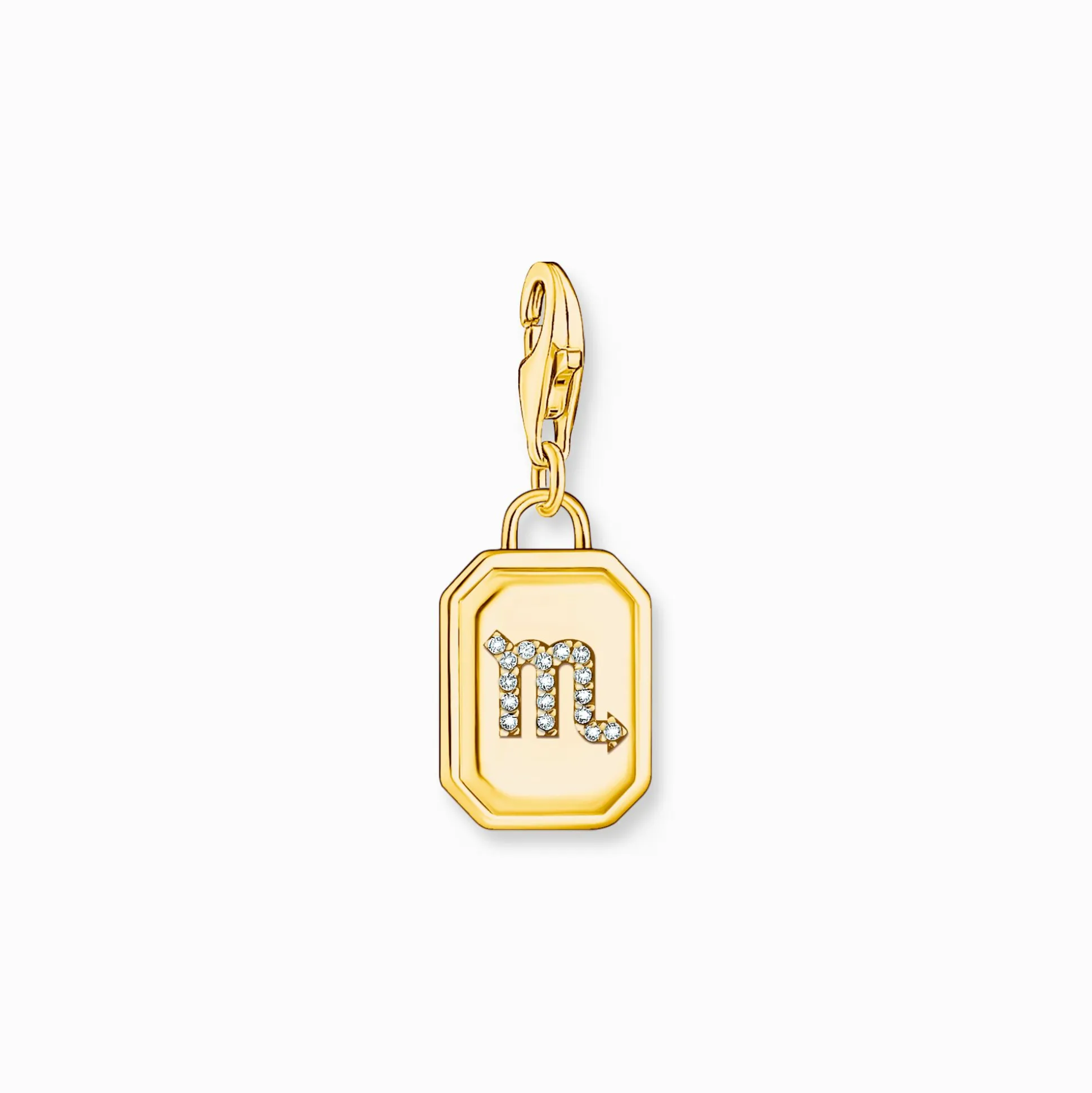 Clearance Charm-Anhänger Sternzeichen Skorpion mit Steinen vergoldet Damen Charms|Charms