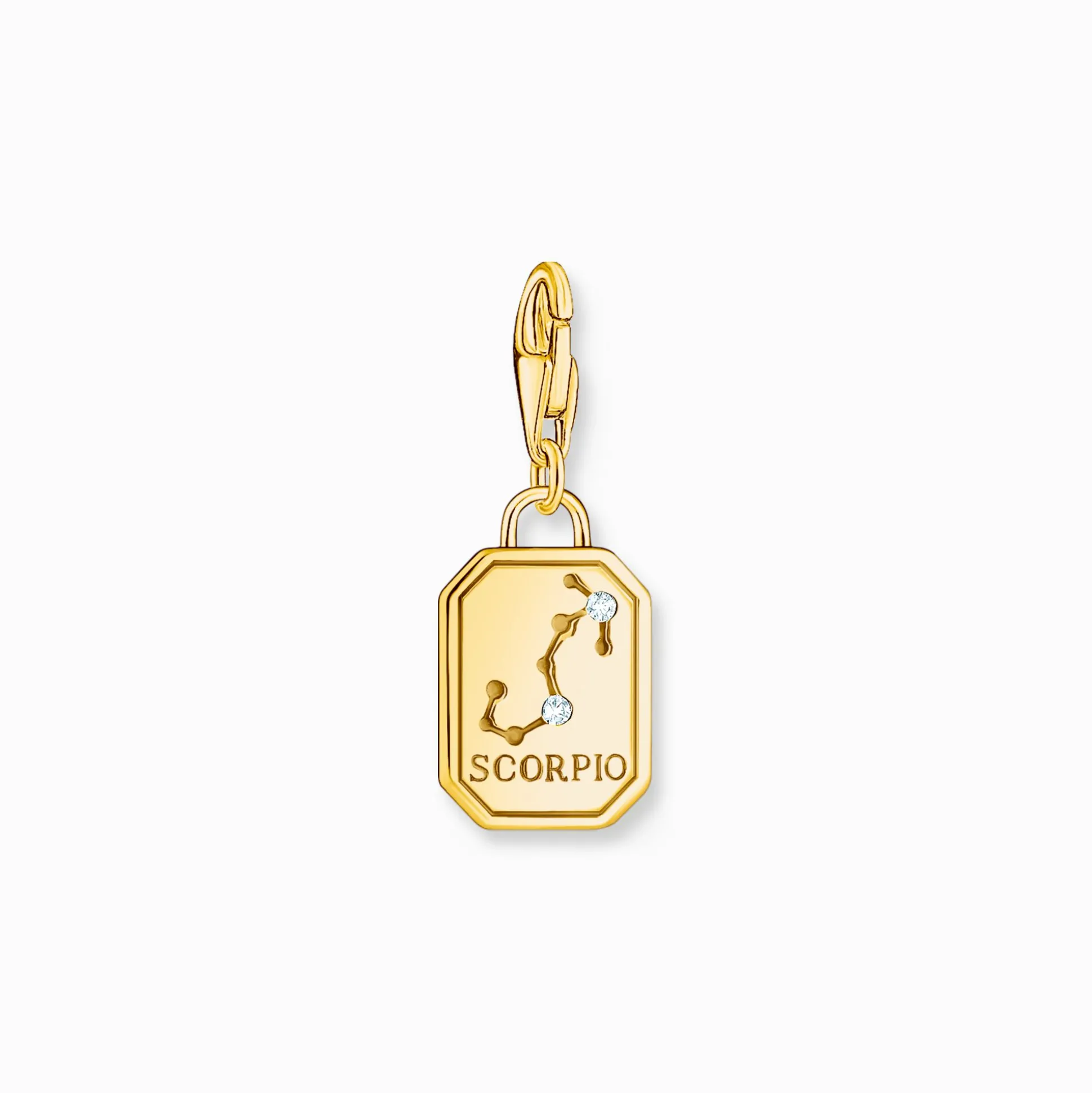 Clearance Charm-Anhänger Sternzeichen Skorpion mit Steinen vergoldet Damen Charms|Charms