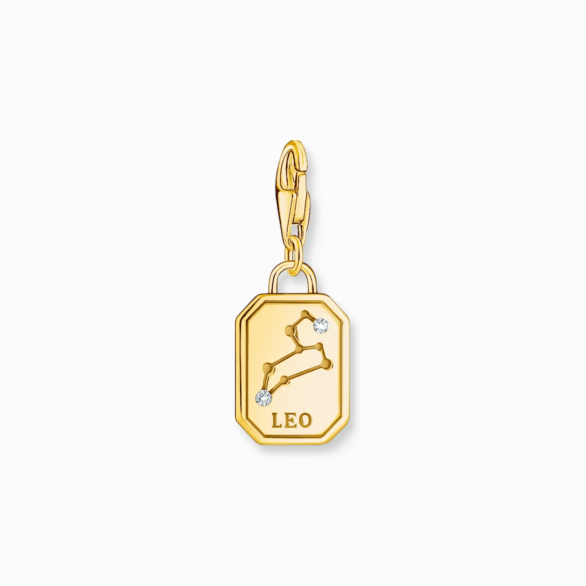Best Sale Charm-Anhänger Sternzeichen Löwe mit Steinen vergoldet Damen Charms|Charms