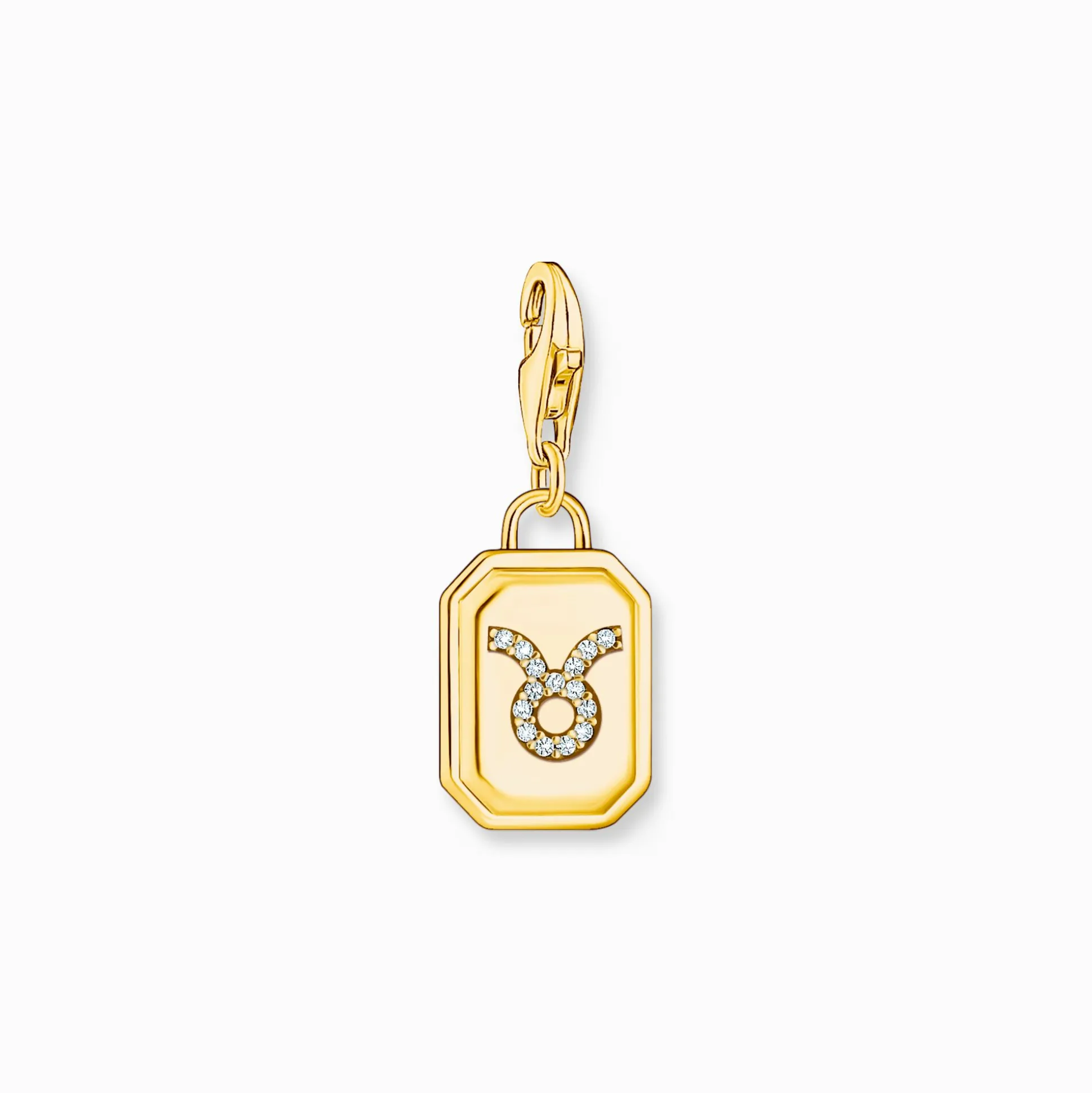Best Sale Charm-Anhänger Sternzeichen Stier mit Steinen vergoldet Damen Charms|Charms
