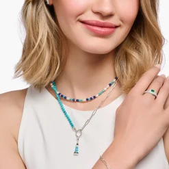 Clearance Charm-Anhänger türkiser Leuchtturm Silber Damen Charms|Charms