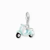 Flash Sale Charm-Anhänger türkiser Motorroller Silber Damen Charms|Charms