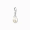 Best Sale Charm-Anhänger weiße Perle Silber Damen Charms|Charms