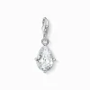 Hot Charm-Anhänger Weißer Stein Tropfen Damen Charms|Charms