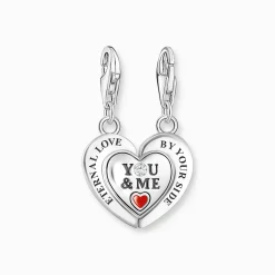 Cheap Charm-Anhänger YOU & Me Herz Silber Damen Charms|Charms
